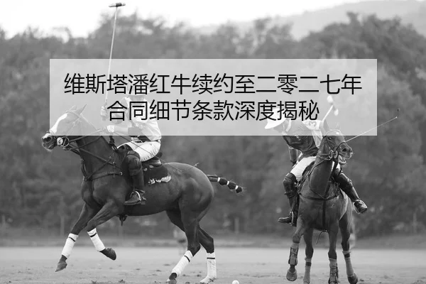 维斯塔潘红牛续约至二零二七年 合同细节条款深度揭秘